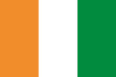 Aufkleber Fahne Flagge Elfenbeinküste in verschiedene Größen