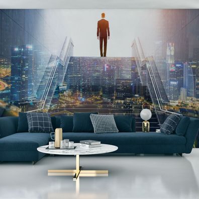Muralo Selbstklebende Fototapeten XXL Büro Treppen Stadt Dekor 3D 3503