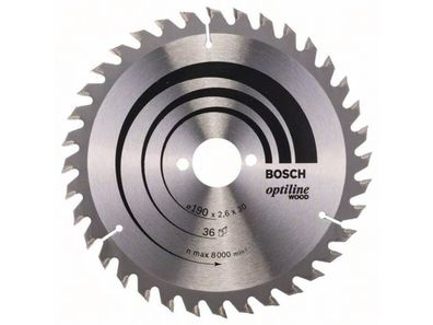 BOSCH 2608640616 Kreissägeblatt PRO Wood Außen-Ø 190 mm Zähnezahl 36 WZ Schnittb