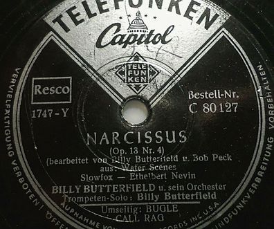Billy Butterfield "Buggle Call Rag / Narcissus" Telefunken 1947 78rpm 10"