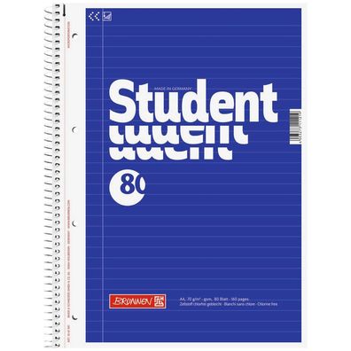 Brunnen Collegeblöcke Student A4 liniert - Abreißhilfe - Rand - Heft Schreibblock