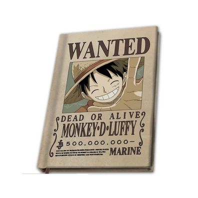 ABYstyle ONE PIECE Notiz Buch A5 Wanted Luffy Heft Notebook Tagebuch Diary Pirat
