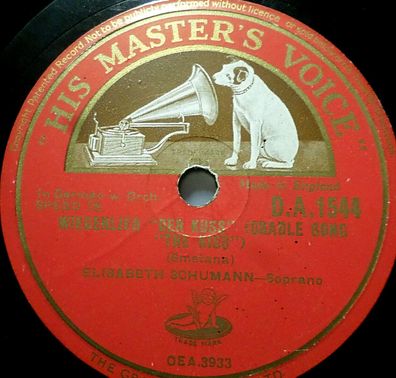 Elisabeth Schumann " Wiegenlied "Der Kuss" The Kiss / Solveig´s Lied" HMV 1937