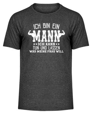 Ich bin ein Mann, ich kann tun - Herren Melange Shirt