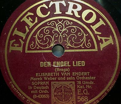 Van Endert / Männerquartett & MAREK WEBER "Der Engel Lied / Verlassen bin i" 1927