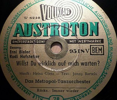 ERNI BIELER & Rudi Hofstetter "Willst Du wirklich auf mich warten?" Austroton