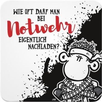 Sheepworld Untersetzer Coaster "Notwehr" Neuware