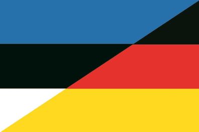 Aufkleber Fahne Flagge Estland-Deutschland in verschiedene Größen