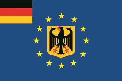 Aufkleber Fahne Flagge Europa mit Deutschland Adler in verschiedene Größen