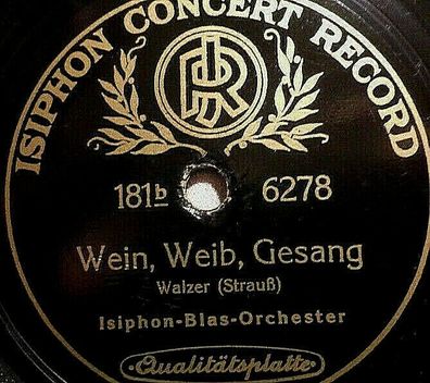 Isiphon-Orchester "Wiener Bonbons / Wein, Weib und Gesang" ca. 1920 78rpm 10"