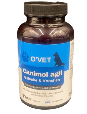 120 St. O`VET Canimol agil Gelenke & Knochen Ergänzungsfuttermittel für Hunde