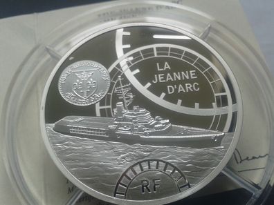 50 euro 2012 PP Frankreich Schiff Jean d´arc 5 Unzen 155,5g Silber