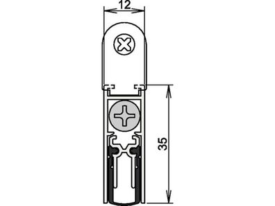 ATHMER 1-392-1085 Türdichtung Doppeldicht® M-12/35 1-392 1-seitig Länge 1083 mm