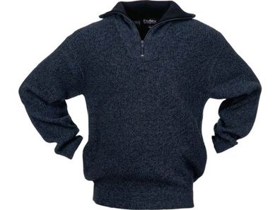 Scheibler 8368-L Pullover Größe L schwarz/ blau-meliert