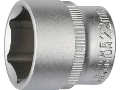 PROMAT Steckschlüsseleinsatz 3/8 Zoll 6-kant Schlüsselweite 22 mm Länge 30 mm