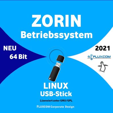 2021 Zorin OS 15.3 Education Lite USB-Boot-Stick, LINUX Betriebssystem 64 Bit