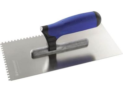 PROMAT Glättekelle Länge 280 mm Breite 130 mm Zahnung 10x10 Edelstahl Stärke 0