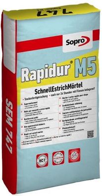 Sopro Rapidur M5 SchnellEstrichMörtel Schnellestrich Mörtel Estrich 25kg