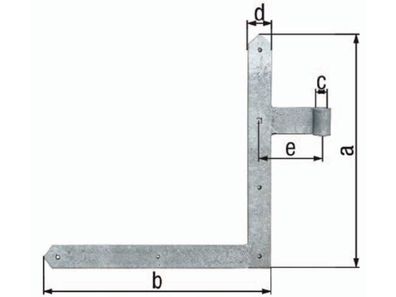 GAH 313104 Torwinkelband 400x600x40x105mm Stahl galv. verz. dickschichtpassivie