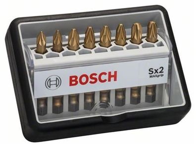 Bosch 8tlg. Robust Line Schrauberbit-Set Sx Max Grip