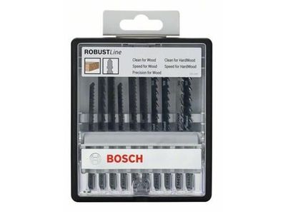 Bosch 10tlg. Robust Line Stichsägeblatt-Set Wood Expert T-Schaft