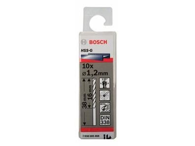 Bosch Metallbohrer HSS-G, DIN 338 1,2 x 16 x 38 mm