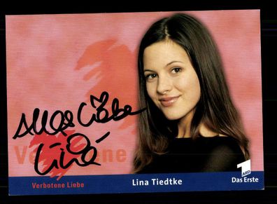 Lina Tiedtke Verbotene Liebe Autogrammkarte Original Signiert ## BC 184962