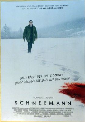 Schneemann - Original Kinoplakat A1 - Michael Fassbender - Filmposter