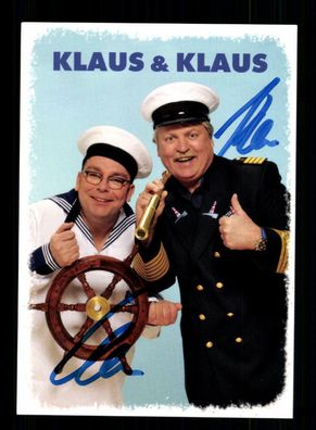Klaus und Klaus Autogrammkarte Original Signiert ## BC 186819