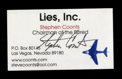 Stephen Coonts Schriftsteller Original Signiert # BC 188272