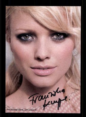 Franziska Knuppe Autogrammkarte Original Signiert Model ## BC 188329