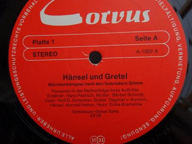 LP Corvus Hänsel und Gretel Schneewittchen Brüder Grimm