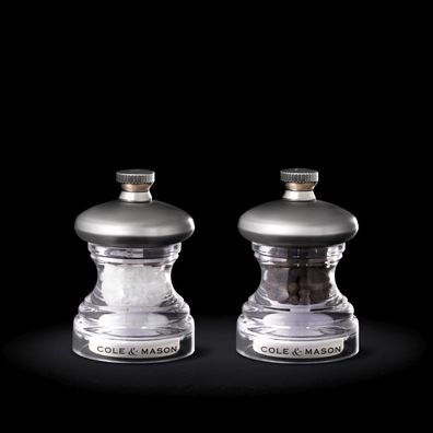 Cole & Mason Button Set - Geschenkset, Acryl/ Edelstahl, Höhe: 65 mm