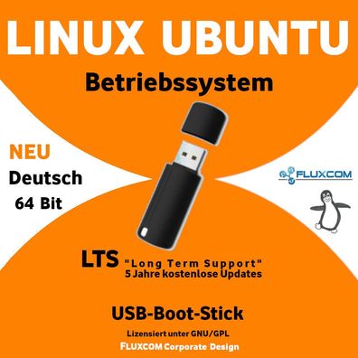 Linux Ubuntu 22.04.3 LTS 64 Bit, USB-Stick, komplettes Betriebssystem