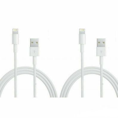 2x Original Apple Lightning Ladekabel für iPhone, iPad und iPod Weiß MD818ZM/ A