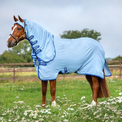 Horseware Amigo Pony Ripstop Hoody - Azure Blue - Ekzemerdecke