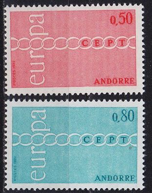 Andorra Französisch [1971] MiNr 0232-33 ( * * / mnh ) CEPT