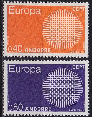 Andorra Französisch [1970] MiNr 0222-23 ( * * / mnh ) CEPT