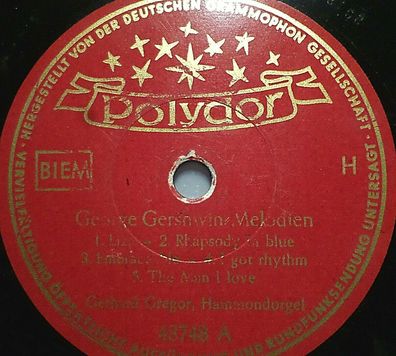 Gerhard GREGOR "George Gershwin-Melodien / Richard Rodgers-Melodien" Polydor 10"