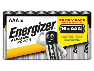 Energizer Alkaline Power Schlauchware Micro AAA Batterie 16 Stück