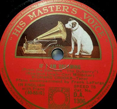 Grace MOORE & Richard CROOKS "Without Your Love / If I Am Dreaming" HMV 1933 10"