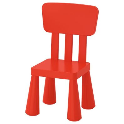 IKEA MAMMUT Kinderstuhl Stuhl Sitz Kinderzimmer Kindermöbel ROT BPA frei NEU
