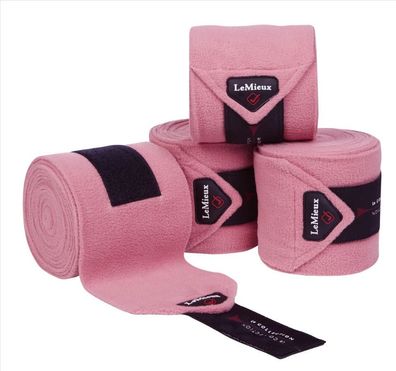 LeMieux Luxury Polo Bandagen Fleece, pink blush, 4er Set