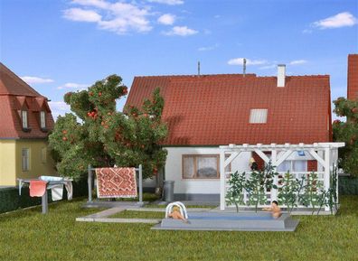 H0 Deko-Set Garten und Terrasse, Modellwelten Bausatz 1:87, Kibri 38148