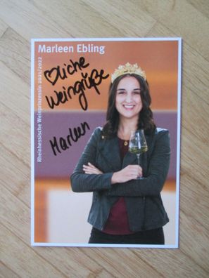 Rheinhessische Weinprinzessin 2021/2022 Marleen Ebling - handsigniertes Autogramm!!!