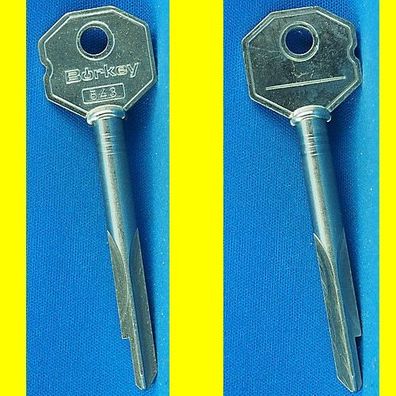 Börkey Kreuzbart - Schlüssel 543 - Rohling Länge 85 mm - für Burgwächter + Sica