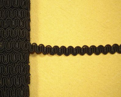 Posamentenborte Band schwarz kleine Bogen 1 cm breit je 1 Meter Nr51