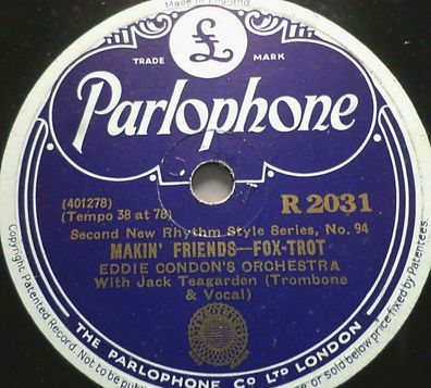 Jack Teagarden & Eddie Condon / HORAGE Henderson "Markin´ Friends / Minnie..."
