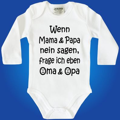 Witziger Baby-Body Bodie Fun Body Babybody Strampler - Wenn Mama & Papa nein sagen