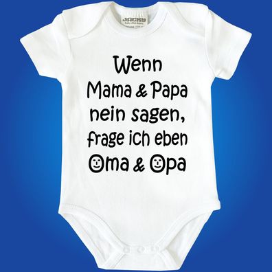 Lustiger Baby-Body Bodie Kult Body Babybody Strampler - Wenn Mama & Papa nein sagen